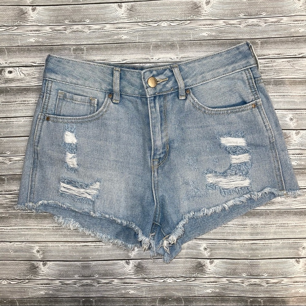 BULL HEAD | Womens | High Rise -Denim Jean Shorts - Size 25